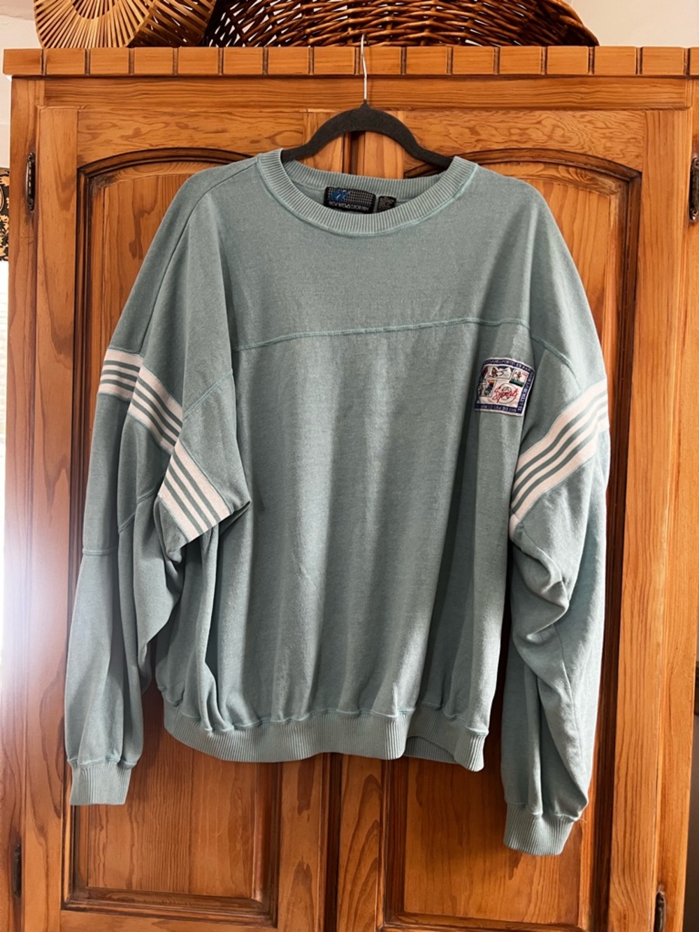 Vintage 80’s Men's light blue Crewneck Sweatshirt